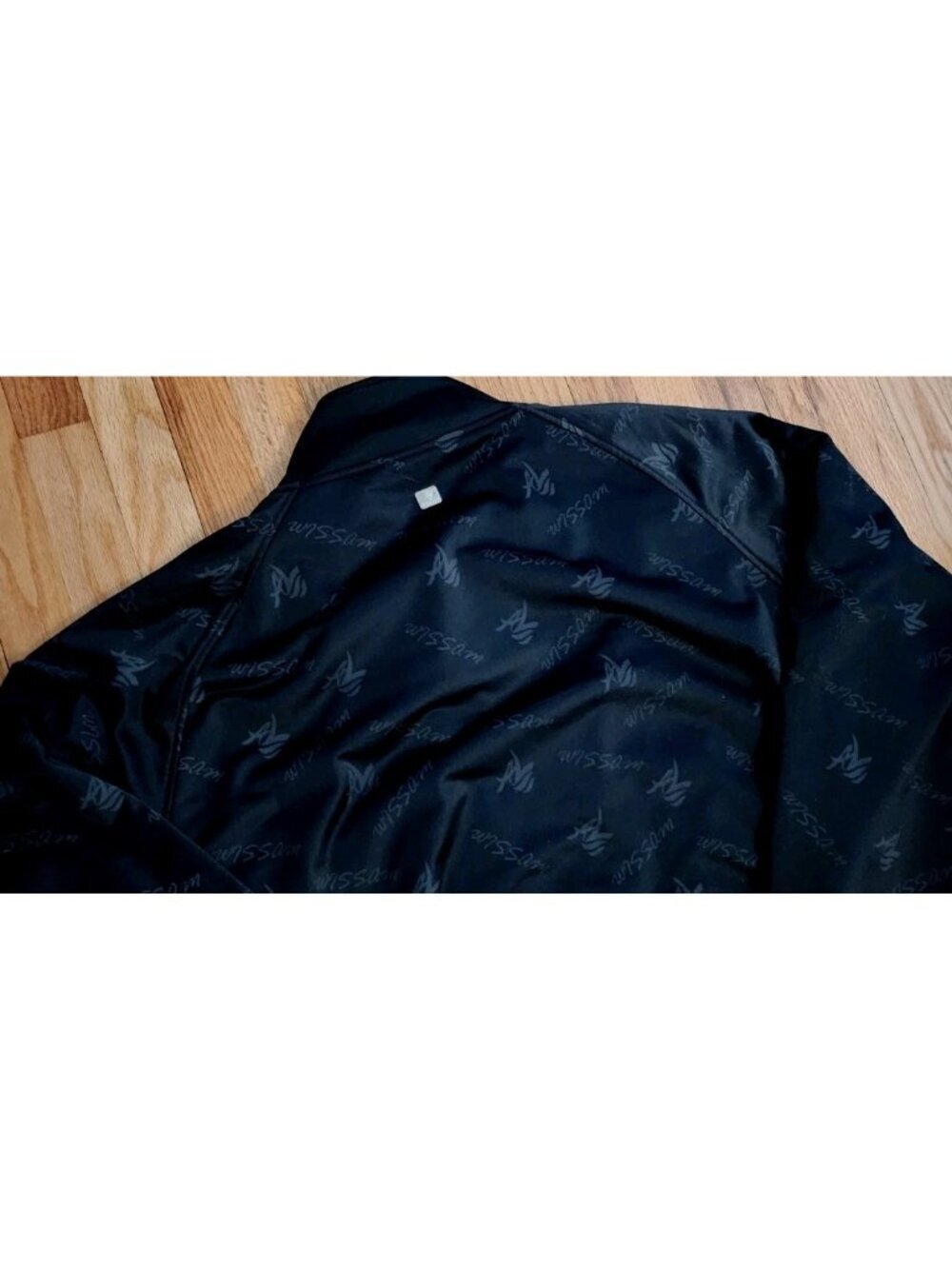 AL Wissam Jacket Heavy Y2K Black Track 5XL Full Zip Bomber Fleece Lined Hip Hop - Picture 10 of 11